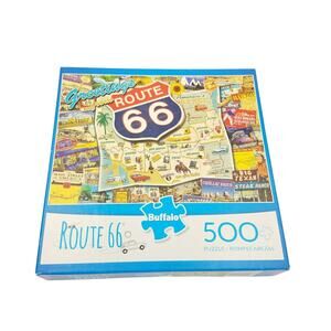 Buffalo Puzzle 500 Pieces Route 66 Greetings From 03740 Roadmap Sealed